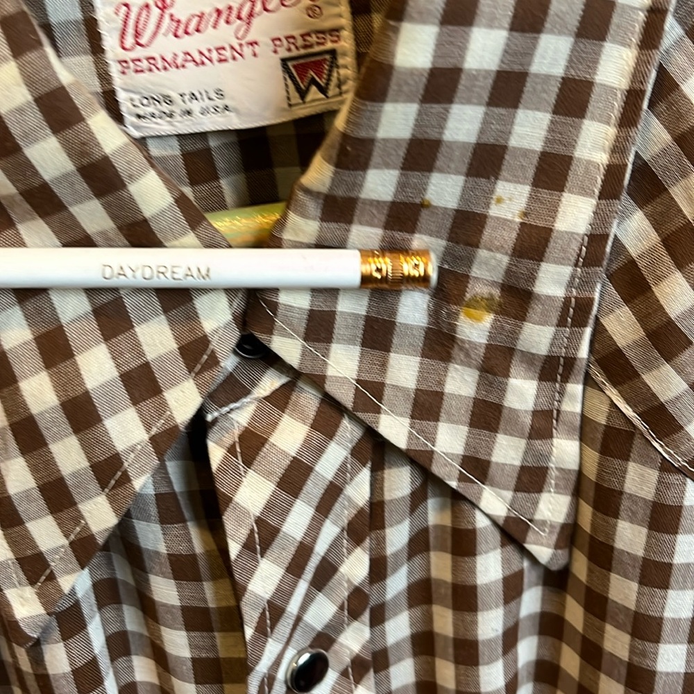 Vintage Wrangler long tails Western Shirt